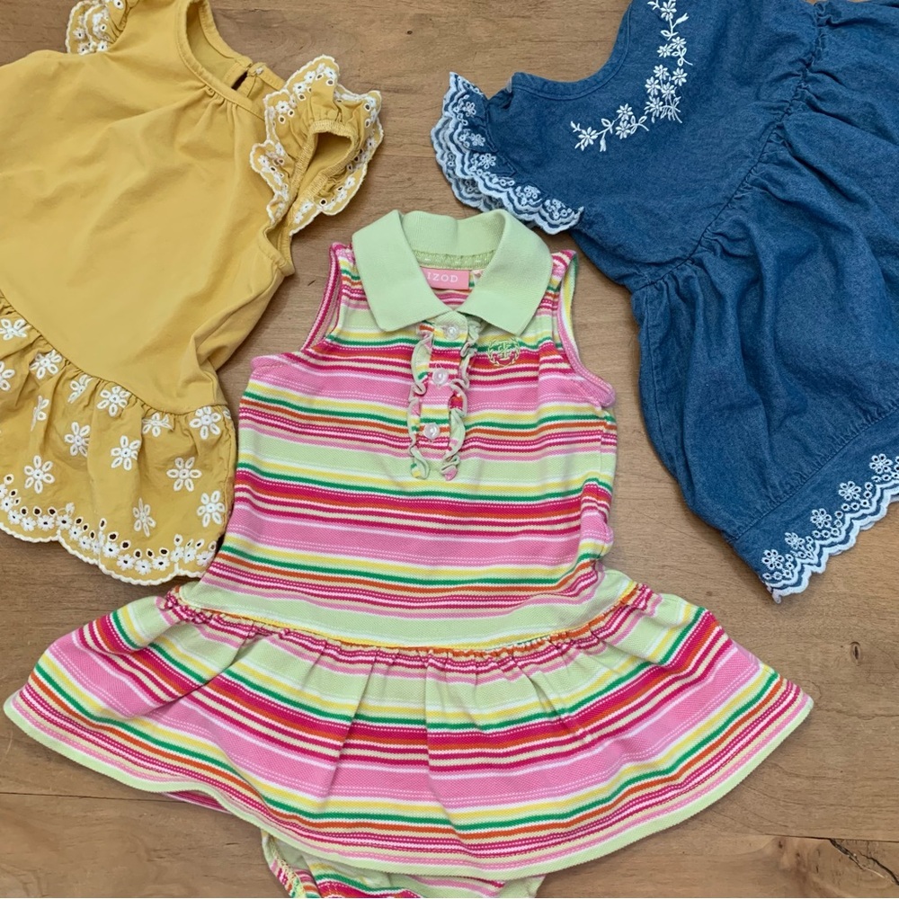 3 Toddler Girl Dresses - 18 months